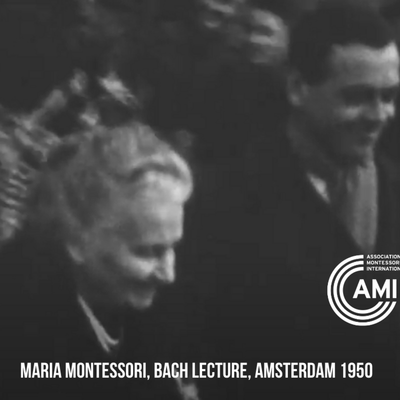 Maria Montessori and Mario Montessori 1950 Bach, Amsterdam