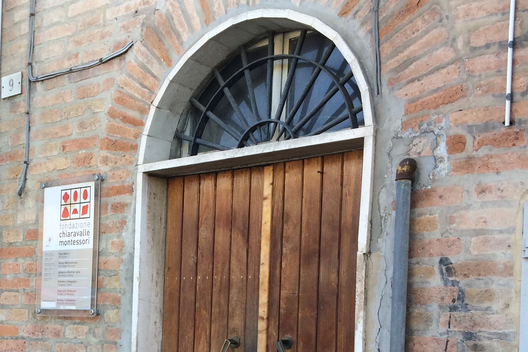 Front Door of Maria Montessori's Childhood House in Chiaravalle, Italy